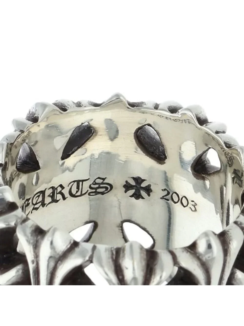 Chrome Hearts Cemetery Cross Silver Ring